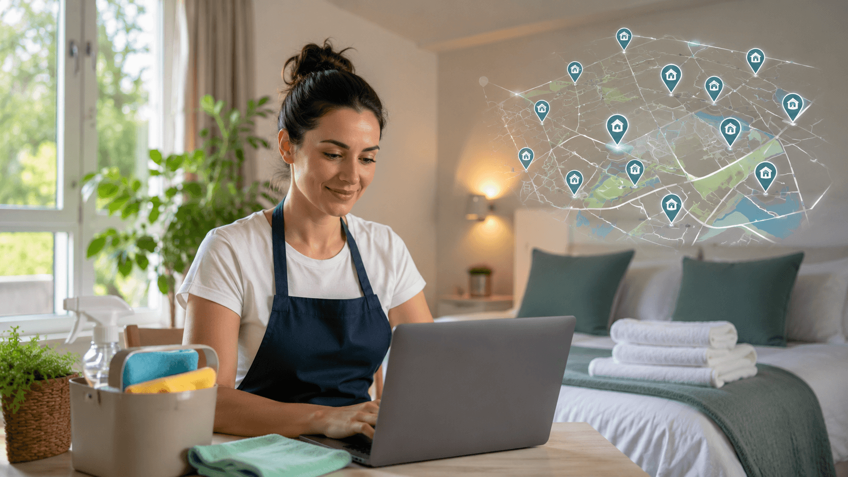 Airbnb cleaning map for property managers