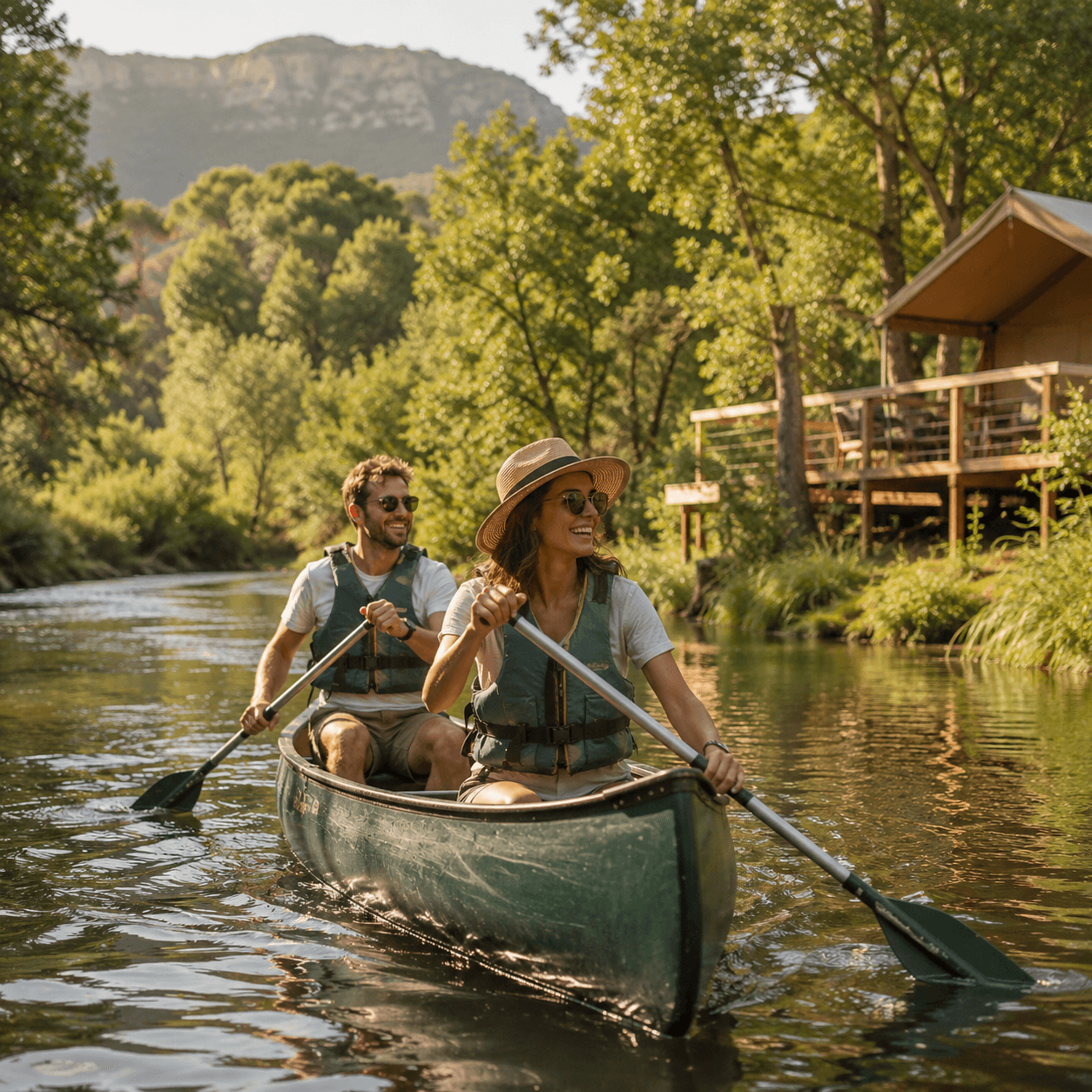 Sesión de canoa / actividad río