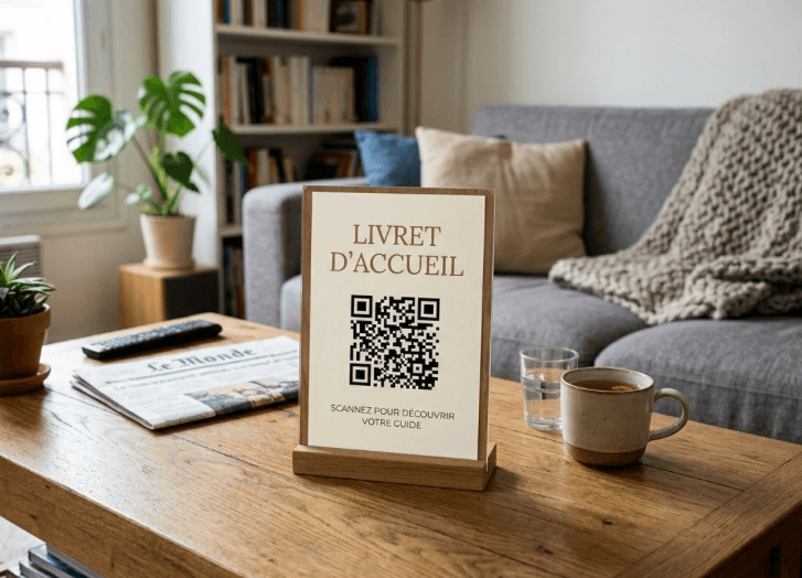 Preview of the QR code displayed in the property