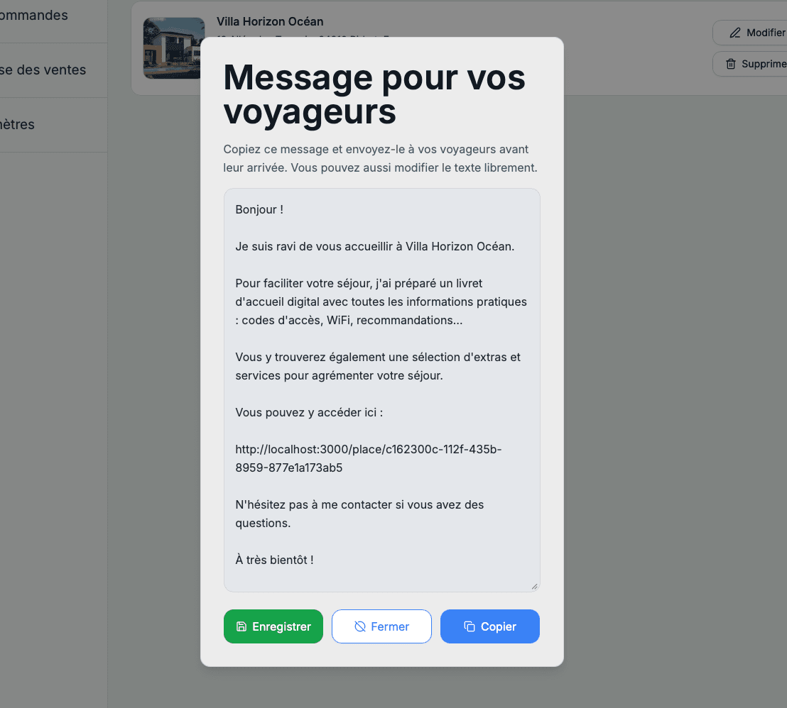 Preview of pre-arrival sharing