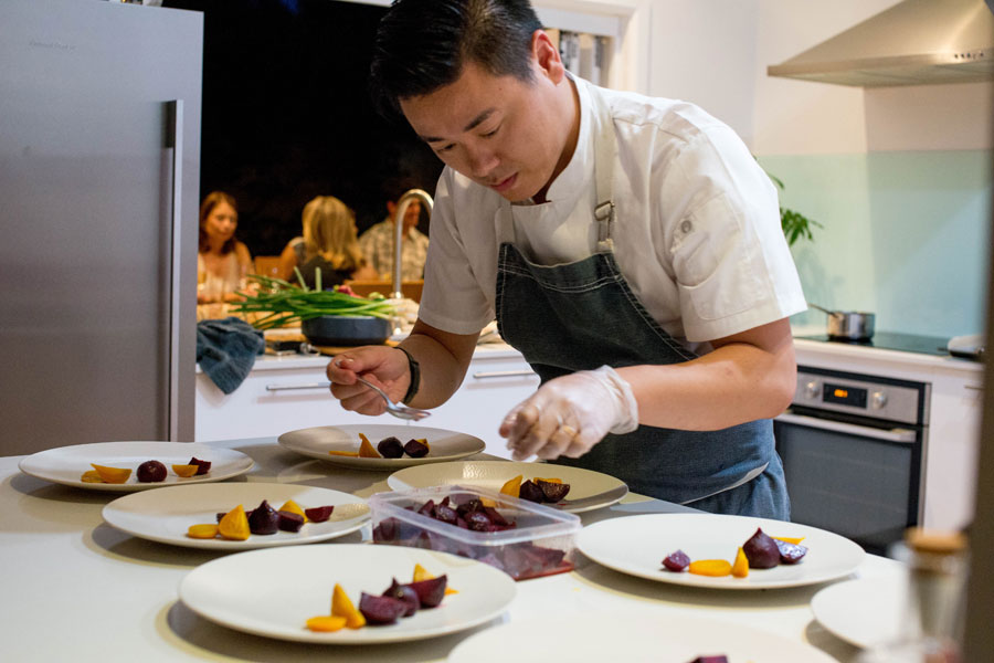 Private chef dinner